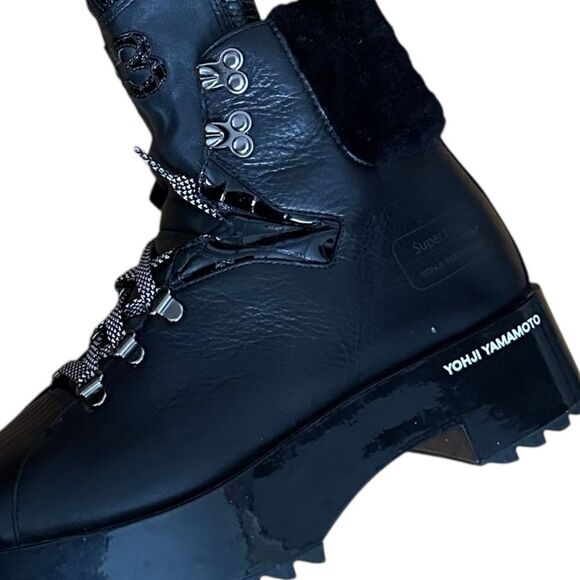 Yohji Yamamoto Y-3 Super Hike Chunky Platform Boots Size 8 Black - Picture 2 of 10